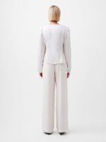 Ennis Satin Lace V-Neck Blouse - Image 4